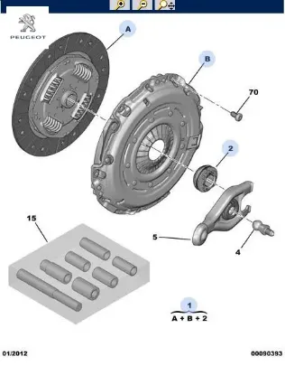 Debriyaj Baskisi Plaka Expert 07-> Peugeot    PEUGEOT, CITROEN 2053.16 resmi