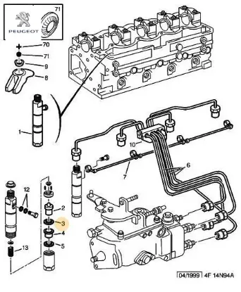 Enjektör Lastiği Üst Peugeot    OPEL 1981.50 resmi