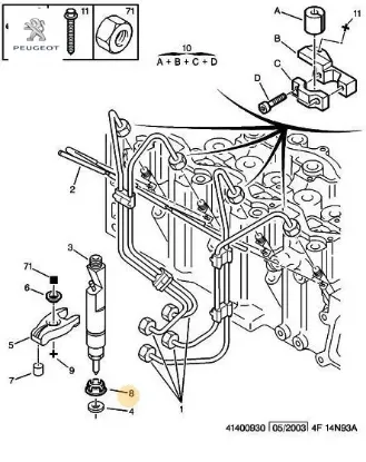 Enjektör Koruyucu Peugeot 1982.43 resmi