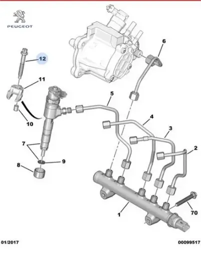 Enjektör Bağlanti Vidasi 208-301-308-508-partner resmi