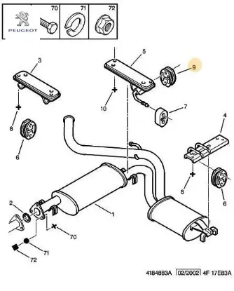 Eksoz Aski Lastiği Peugeot    PEUGEOT, CITROEN 1755.F1 resmi
