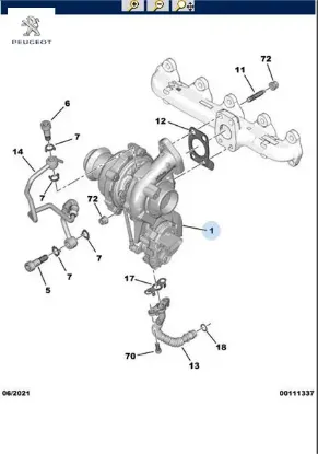 Turbo 1.5dv5rc Peugeot  3553757   CITROEN 9835855380 resmi