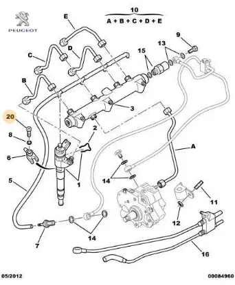 Flanş Bağl Civ Peugeot 1610789180 resmi