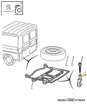Istepne Tesbit Kancasi Boxer Peugeot 7615.72 resmi