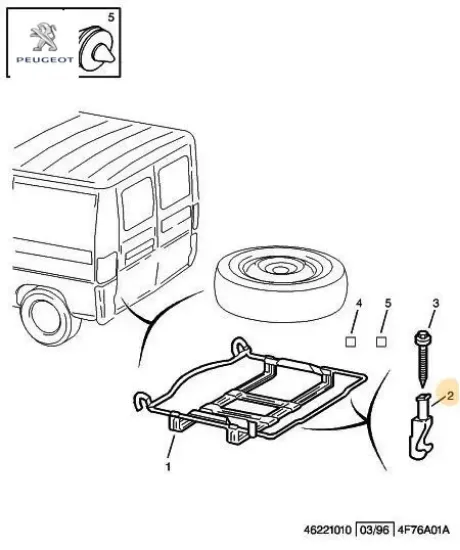 Istepne Tesbit Kancasi Boxer Peugeot 7615.72 resmi