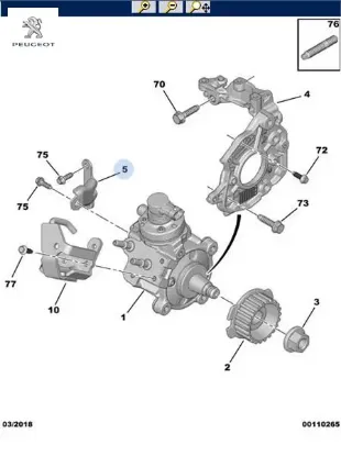 Enjek Pomp Mesn Peugeot 9823953280 resmi