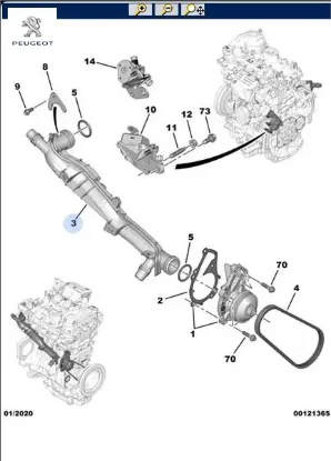 Motor Suyu Giriş Manifoldu 1.2 Benzinli - Astra (o5 ) resmi