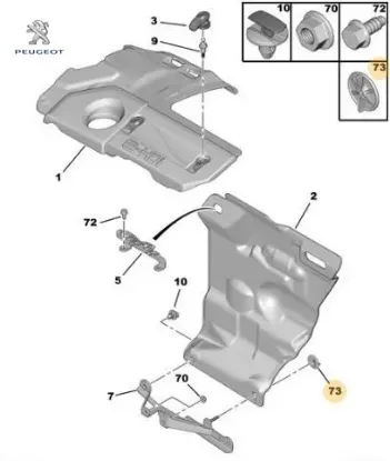 Arka Çamurluk Klipsi  207 Peugeot 6986.A8 resmi