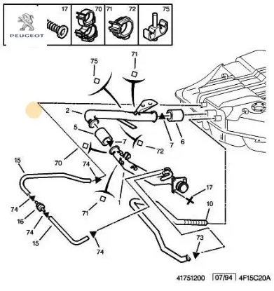 Agraf Peugeot 6995.P0 resmi