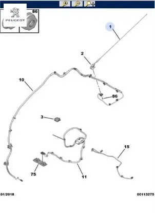 Anten Çubuğu  Partner Tepee Peugeot 6561.ST resmi