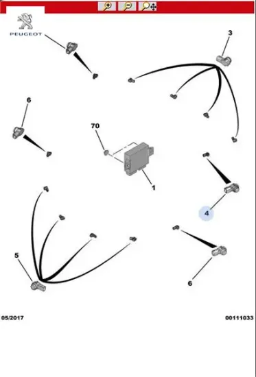 Park Sensörü  3008-5008-expert Iv-traveller-c3-c3/c5 Aircross-jumpy Iv-spacetourer resmi