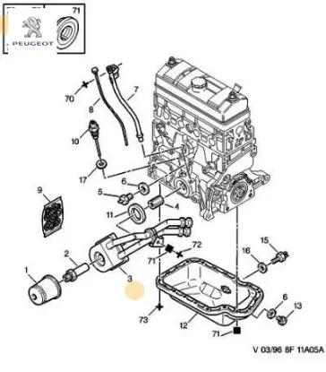 Eksantrik Kayiş Kapak Civatasi Partner Peugeot 6925.G5 resmi