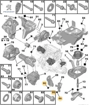 Gen Taban Somun Peugeot 6925.W9 resmi