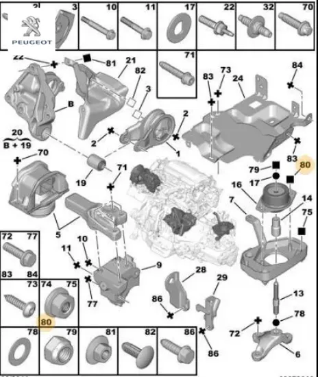 Somun Peugeot 6936.C6 resmi