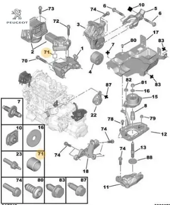 Motor Kulak Burcu Peugeot 6968.81 resmi