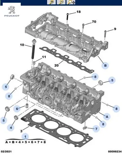 Silindir Kapaği Siboplu Dw10fuc Expert-boxer Iii Peugeot  1609073180/ 155253401   FORD, DS, CITROEN, TOYOTA, OPEL, PEUGEOT 1609073180 resmi