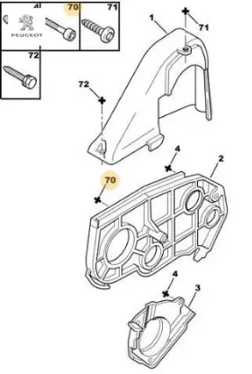 Bağlanti Vidasi Peugeot 6913.46 resmi