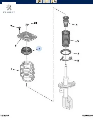 Amortisör Kule Takozu Expert Iv Peugeot    TOYOTA, OPEL, PEUGEOT, CITROEN, FIAT 9805572080 resmi