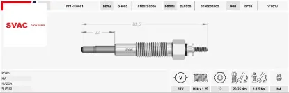 Isitma Bujisi  Besta-ranger-vitara-bongo 2.0/2.5/2/11v/gj1302ma/0100226336/18550-78e11/xm3412a342ba/ resmi