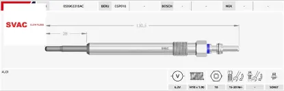 Kizdirma Bujisi 11v T5-golf Vi-ibiza Iv-leon-octavia-a3-a4-a6 1.4tdi-1.9tdi-2.5td resmi