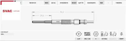 Isitma Bujisi  Cruze-captiva-epica-lacetti/4.4v/gx2094 96440144 svac resmi