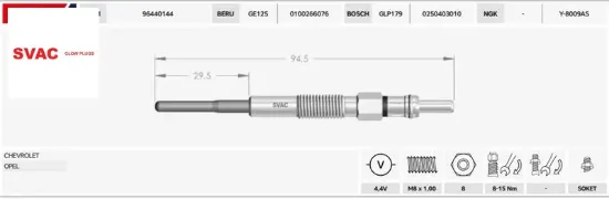 Isitma Bujisi  Cruze-captiva-epica-lacetti/4.4v/gx2094 96440144 svac resmi