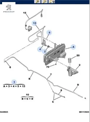 Silecek Su Deposu Peugeot 9820669080 resmi