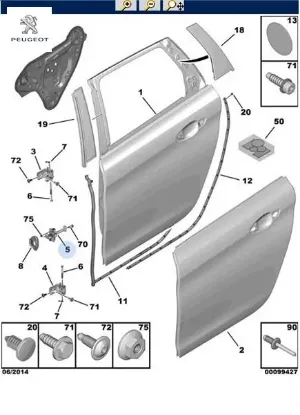 Kapi Gergisi Peugeot 9677467280 resmi
