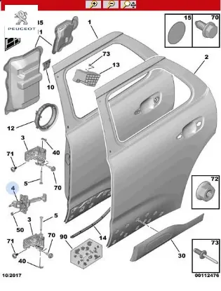 Arka Gergi Demiri C4 Cactus Peugeot 9801290880 resmi