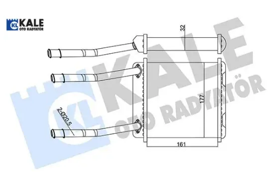 Kalorifer Radyatörü Borulu Astra F-vectra A  88-01  Klimasiz resmi