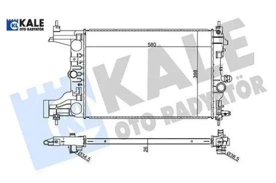 Radyatör Su  Astra J  A13dte 11-> Kale Radyatör  13267655/ 1300301   354985 resmi