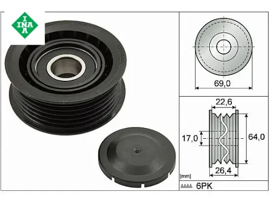 Alternatör Rulmani   Passat-touareg-a4-a5-a6-vito-sprinter 2.5/3.0tdi  1997-> resmi