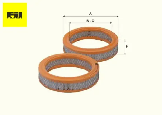 Hava Filtresi  M-131 Dkş-serçe 1600 Fil Filter  4361617/ C 2436/ HPU4314  SEAT, FIAT HPU426 resmi