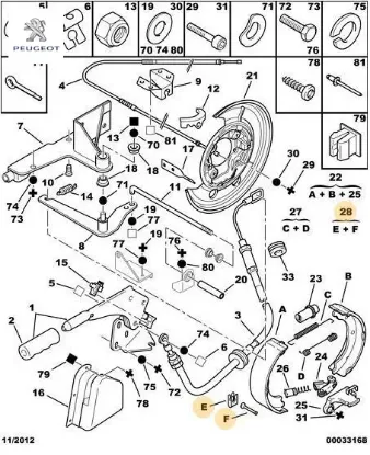 Arka Fren Çivi Takimi   Boxer 02-06 Peugeot 4308.67 resmi
