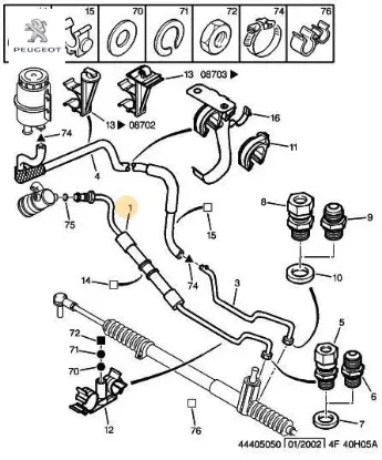 Direksiyon Yağ Hortumu Boxer Peugeot 4020.NJ resmi