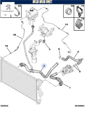 Radyatör Su Hortumu    Boxer Iii-jumper Iii  2.0/2.2  Dw10/dw12 resmi