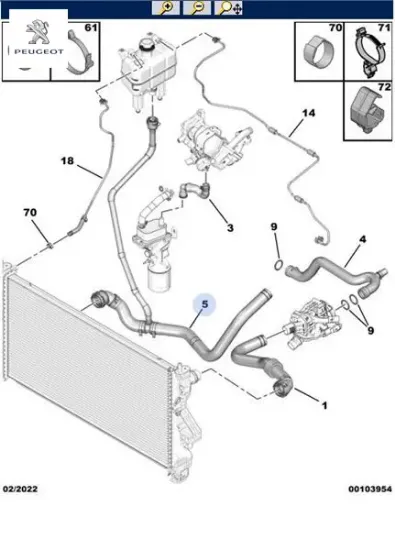Radyatör Su Hortumu    Boxer Iii-jumper Iii  2.0/2.2  Dw10/dw12 resmi
