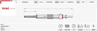 Isitma Bujisi  Megane Iii-sandero 1.5dci-4.4v resmi