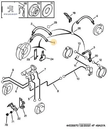 Ön Fren Hortumu//peugeot Peugeot    CITROEN, PEUGEOT 4806.F2 resmi