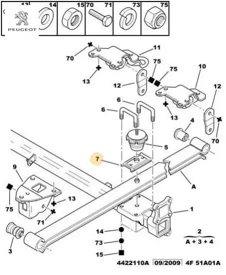 Arka Makas Bağlan Aparati Peugeot 5146.10 resmi