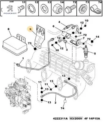 Isitma Kutusu Braketi Peugeot 5981.33 resmi