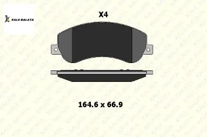 Ön Fren Balatasi  Transit  V347/155ps Kale Balata  6C112K021A1E   24484 185 04 ANS KD2 resmi