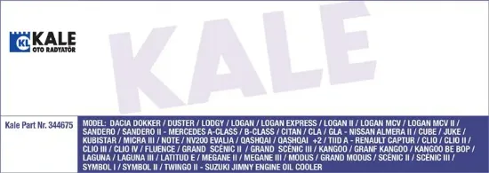 Yağ Soğutucu Megane Ii Thalia 1.5dci K9k 100 Hp resmi