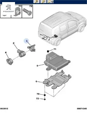 Park Sensör Bağlanti Ayak Peugeot 1631816380 resmi