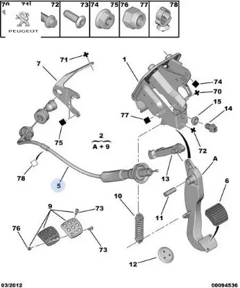 Debriyaj Teli 206 Dw10td/dv4td Peugeot  2150.AZ   PEUGEOT 2150.AZ resmi