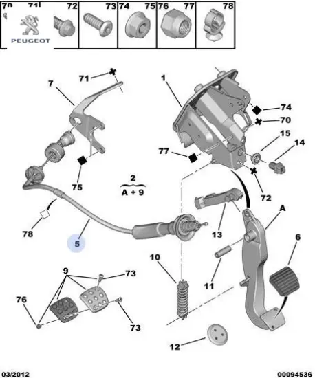 Debriyaj Teli 206 Dw10td/dv4td Peugeot  2150.AZ   PEUGEOT 2150.AZ resmi