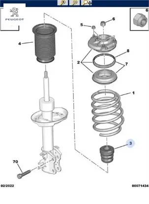 Ön Amortisör Üst Lastiği Bipper//peugeot resmi