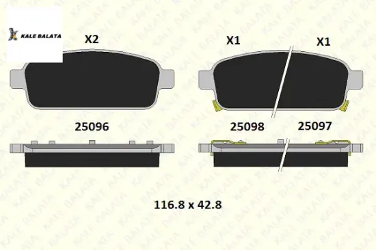 Fren Balatasi Arka    Astra J 1.3cdti-zafira 1.4-1.8-2.0cdti 11> resmi