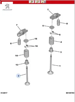 Egzoz Supap    208-2008-308-301-508-5008-expert Iv-partner-rifter-traveller-c3-c4-berlingo  Dv5 resmi