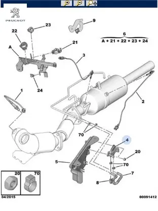 Fap Kaptörü Egzoz   Boxer Iii (euro 5 ) Peugeot  1606610880   VOLVO, CITROEN, FORD, MAZDA, PEUGEOT 1606610880 resmi